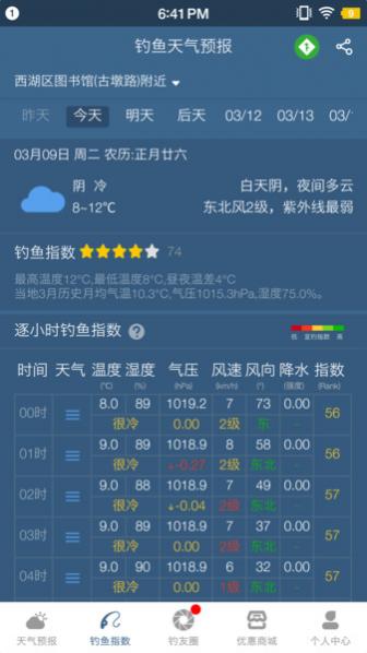 钓鱼天气预报专业版